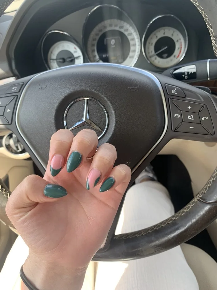Dark green gel manicure at Sokha&rsquo;s Nails & Spa, Glen Allen